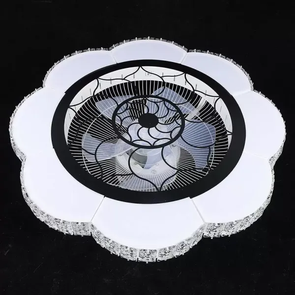 Plafonnier LED avec ventilateur, moderne, silencieux, avec télécommande, ventilateur à intensité variable, pour salon, chambre, salle à manger