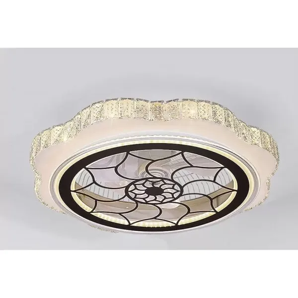 Plafonnier LED avec ventilateur, moderne, silencieux, avec télécommande, ventilateur à intensité variable, pour salon, chambre, salle à manger