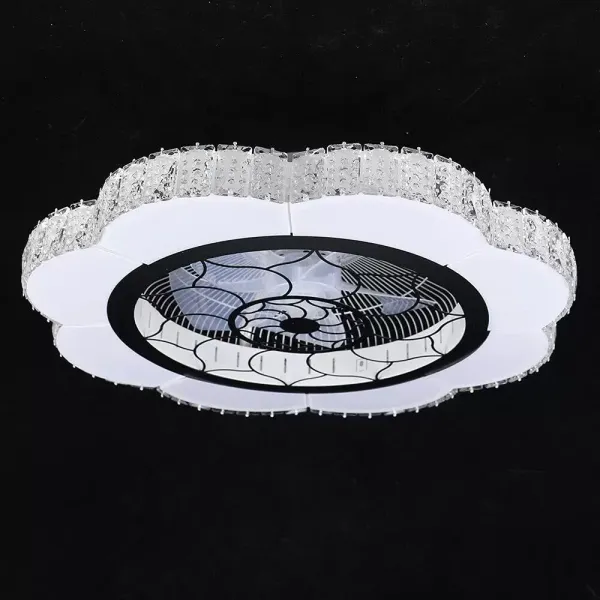 Plafonnier LED avec ventilateur, moderne, silencieux, avec télécommande, ventilateur à intensité variable, pour salon, chambre, salle à manger