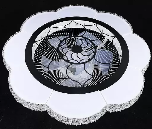 Plafonnier LED avec ventilateur, moderne, silencieux, avec télécommande, ventilateur à intensité variable, pour salon, chambre, salle à manger