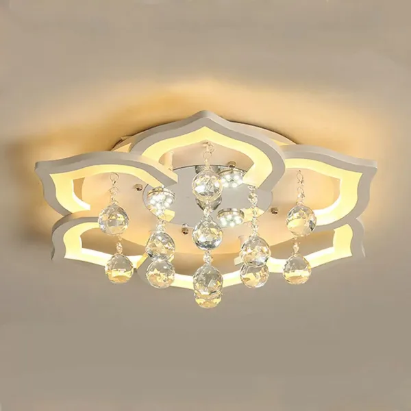 Lustre moderne en acrylique - 60 W - Pour montage encastré - 85-265 V - Acrylique - Métal - Cristal