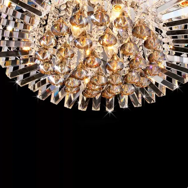 Lustres En Cristal E14 Lustre Éclairage Suspendu Plafonnier De Luxe Moderne Plafonnier Luminaire 31-40W