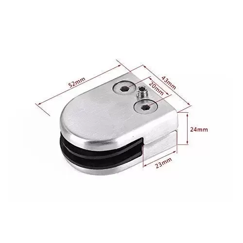 Pinces à Verre 20 PCS 8-10mm en Acier Inoxydable 304 Pinces à Verre Support en Verre Convient pour Verre ou Porte.