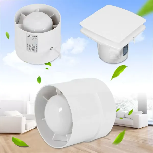 Ventilateur extracteur d'air de salle de bain - Moteur super puissant avec roulement à billes - 100 mm