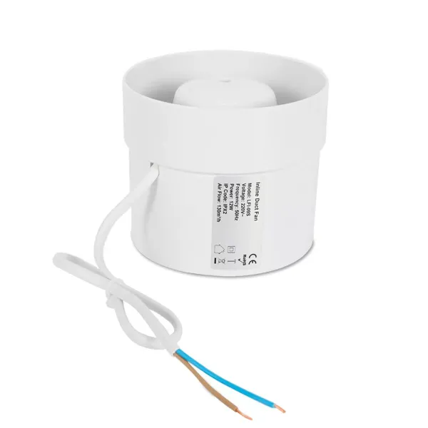 CNCEST Ventilateur tubulaire pour salle de bain avec roulement à billes - 100 / 125 / 150 mm - Pour WC, salle de bain, serre, cuisine - Rond - 100 mm