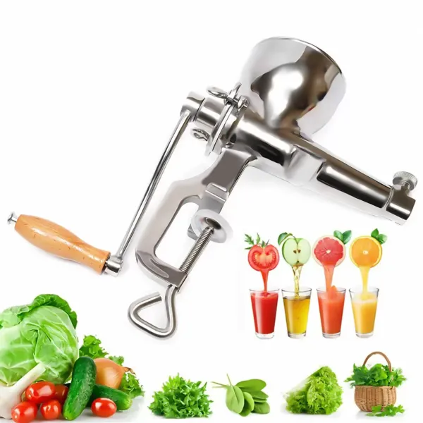 Presse-fruits manuel en acier inoxydable - Presse-fruits et légumes - Extracteur de jus pour cuisine
