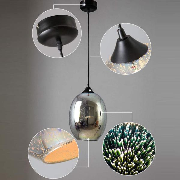 22 * 32 cm Moderne 3D verre lampe suspendue décoration de Noël feu d'artifice lampe de plafond 22 * 32 cm Moderne 3D verre lampe suspendue décoration de Noël feu d'artifice lampe de plafond