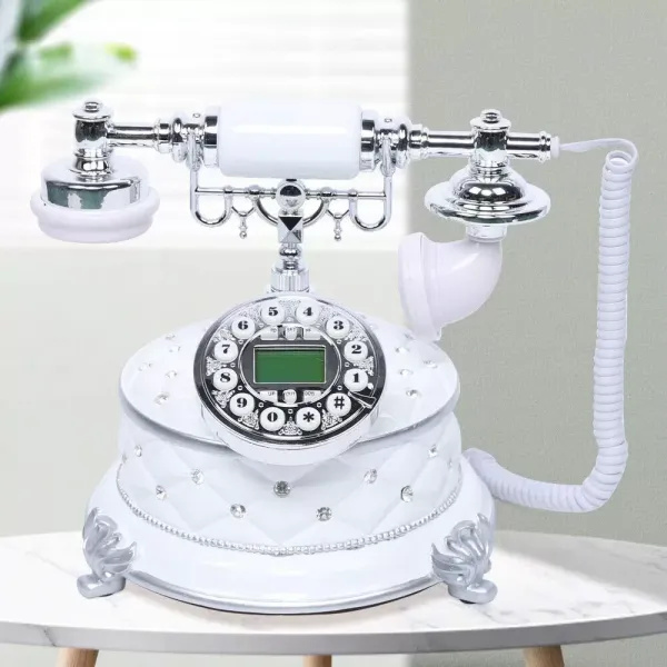 CNCEST Téléphones rétro vintage européen filaire rétro téléphone fixe téléphone d'urgence pour bureau maison décoration de table