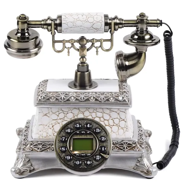 Téléphones fixes rétro antiques - Décoration de téléphone fixe - Filaire fixe - Convient pour les textiles de maison, les restaurants et les hôtels Téléphones fixes rétro antiques - Décoration de téléphone fixe - Filaire fixe - Convient pour les textiles de maison, les restaurants et les hôtels