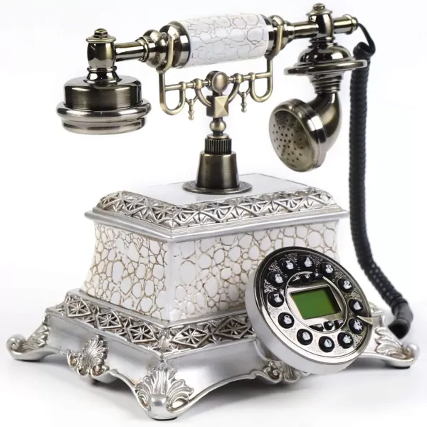 Téléphones fixes rétro antiques - Décoration de téléphone fixe - Filaire fixe - Convient pour les textiles de maison, les restaurants et les hôtels