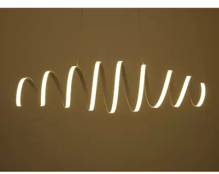 Lustre LED 88 W en forme de S - à Intensité Variable - Design créatif - Plafonnier à suspension - moderne - lumière froide/chaude