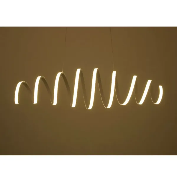 Lustre LED 88 W en forme de S - à Intensité Variable - Design créatif - Plafonnier à suspension - moderne - lumière froide/chaude