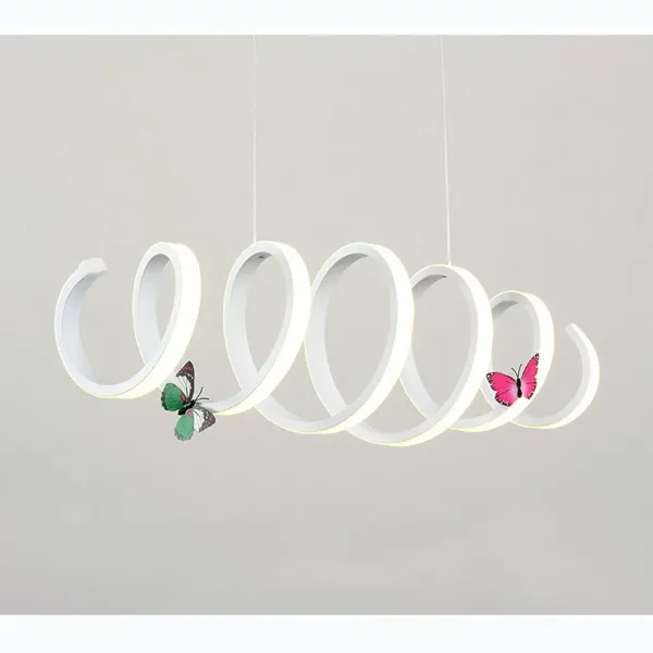 Lustre LED 88 W en forme de S - à Intensité Variable - Design créatif - Plafonnier à suspension - moderne - lumière froide/chaude