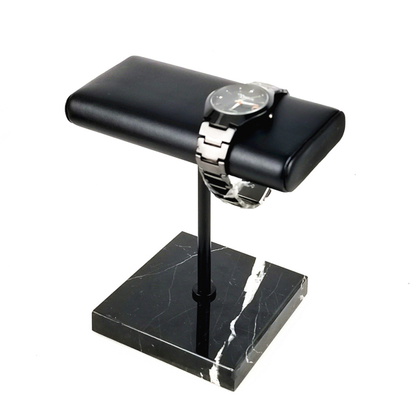 Présentoir de montre, support de montre à base de marbre noir pour la vente au détail ou un usage personnel Présentoir de montre, support de montre à base de marbre noir pour la vente au détail ou un usage personnel