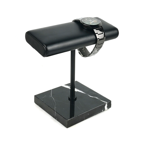 Présentoir de montre, support de montre à base de marbre noir pour la vente au détail ou un usage personnel Présentoir de montre, support de montre à base de marbre noir pour la vente au détail ou un usage personnel