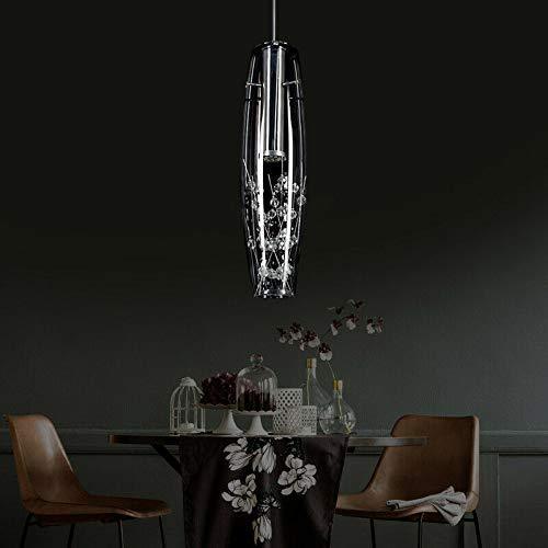 Lustre en cristal - Lustre en verre - Lustre moderne - Suspension pour chambre à coucher, salle à manger, salon - 90 cm - Réglable