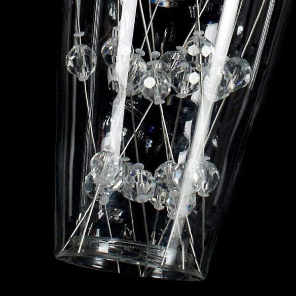 Lustre en cristal - Lustre en verre - Lustre moderne - Suspension pour chambre à coucher, salle à manger, salon - 90 cm - Réglable