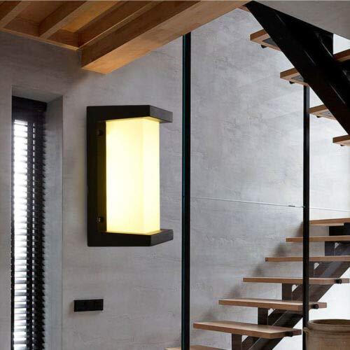 Applique Murale Extérieure Jardin Porche Patio LED Lampe Applique Verre Abat-Jour Luminaire Moderne Style Mur Lanterne