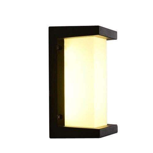 Applique Murale Extérieure Jardin Porche Patio LED Lampe Applique Verre Abat-Jour Luminaire Moderne Style Mur Lanterne