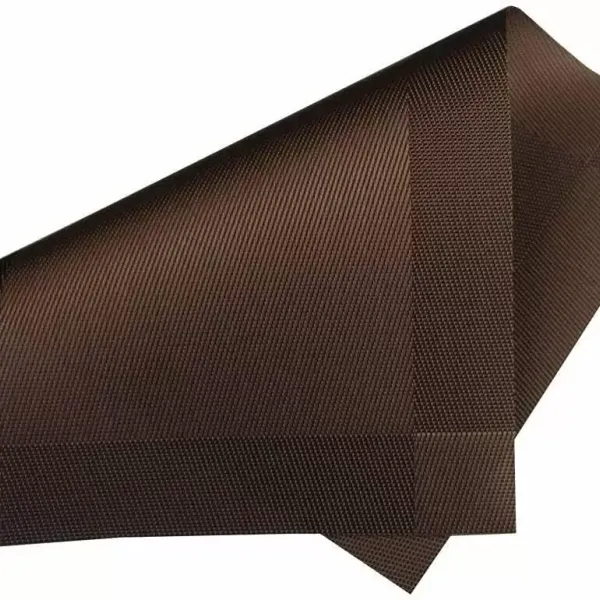 Lot de 4 sets de table antidérapants lavables 45 x 30 cm PVC antidérapant résistant à la chaleur pour la cuisine, le restaurant (marron)