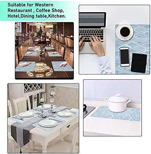 Lot de 4 sets de table antidérapants lavables 45 x 30 cm PVC antidérapant résistant à la chaleur pour cuisine Lot de 4 sets de table antidérapants lavables 45 x 30 cm PVC antidérapant résistant à la chaleur pour cuisine