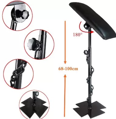 Tattoo Armleuning verstelbaar opvouwbaar 68 cm tot 100 cm voor studio's of tatoeages