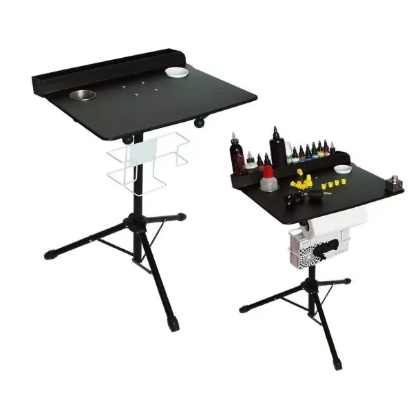 Trépied de Tatouage Fixe réglable pour Bureau Professionnel Support Mobile en Fer avec Plateau arrière Amovible pour débutants