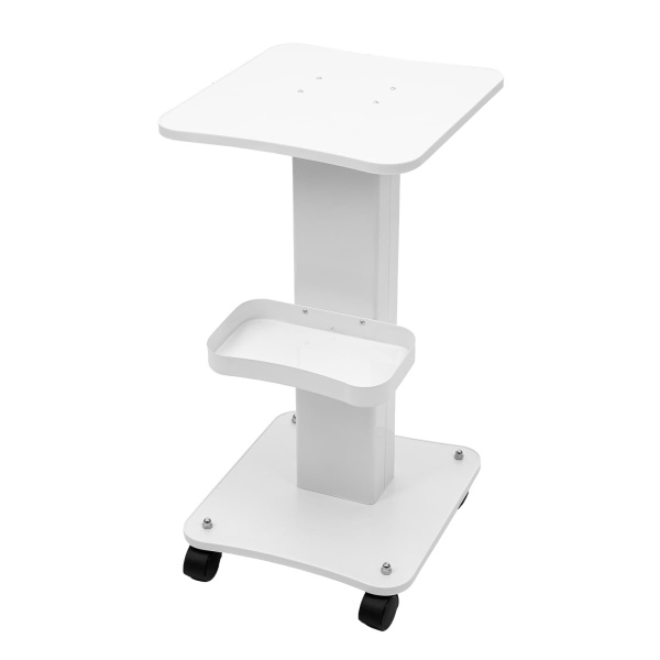 Mobile de Beauté D'outil Médical de Chariot avec la Poignée, Roue Universelle avec Le Frein Blanc Salon de Coiffure