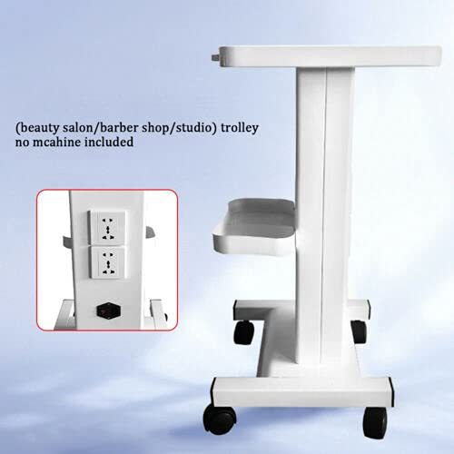 Chariot de Salon avec Support de Prise Chariot Roulant Support de Roue de beauté Chariot de Spa (Blanc) Chariot de Salon avec Support de Prise Chariot Roulant Support de Roue de beauté Chariot de Spa (Blanc)