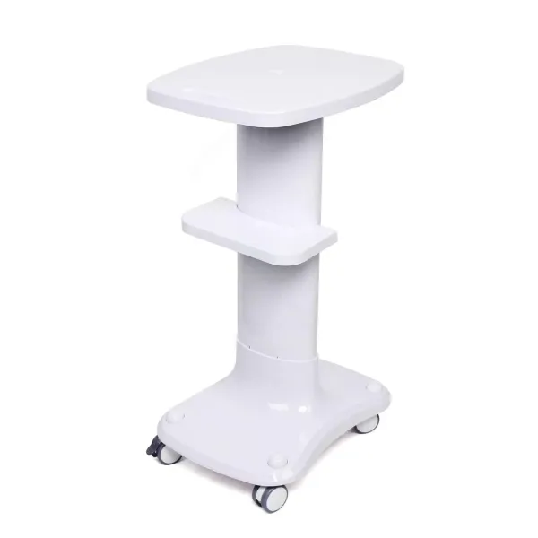 CNCEST-Beauty Salon Chariot de travail portable en ABS pour instruments de collecte Blanc