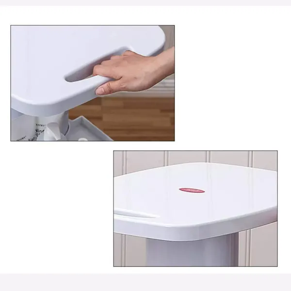 CNCEST-Beauty Salon Chariot de travail portable en ABS pour instruments de collecte Blanc