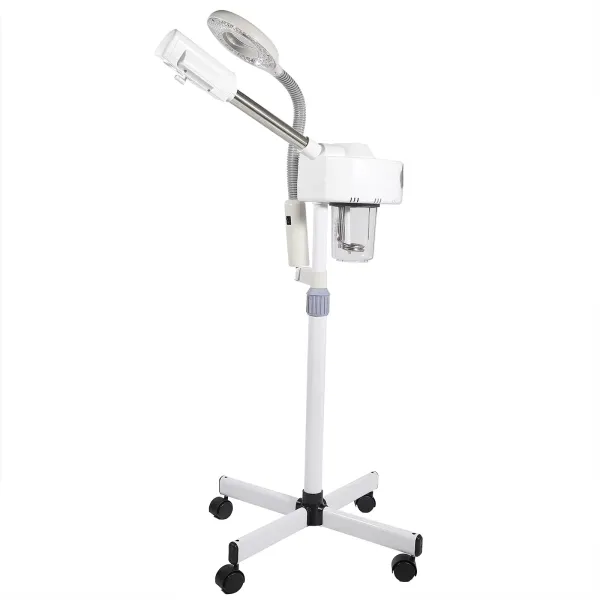 Vapeur à ozone 750 W 2 en 1 - Pour salon de beauté - Pour sauna facial - Phare - Brume chaude - 680 ml
