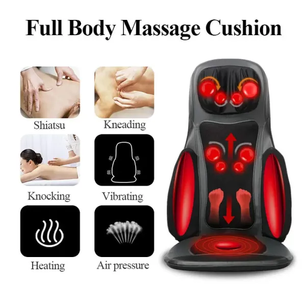 CNCEST-Housse de siège de massage électrique vibrante pour le dos et la nuque CNCEST-Housse de siège de massage électrique vibrante pour le dos et la nuque