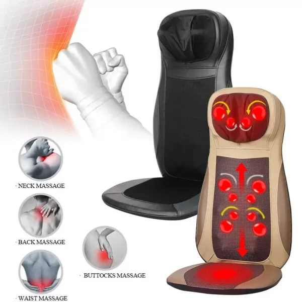 CNCEST-Housse de siège de massage électrique vibrante pour le dos et la nuque