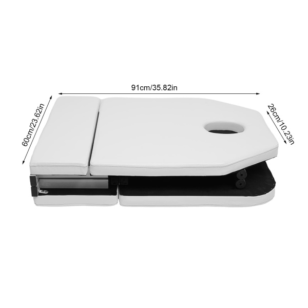 Table de massage professionnelle pliable en 3 parties - Lit cosmétique - Table de massage mobile - Salon Spa - Confortable(blanc) Table de massage professionnelle pliable en 3 parties - Lit cosmétique - Table de massage mobile - Salon Spa - Confortable(blanc)