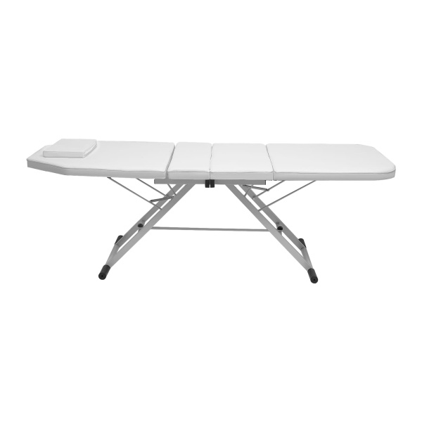 Table de massage professionnelle pliable en 3 parties - Lit cosmétique - Table de massage mobile - Salon Spa - Confortable(blanc)