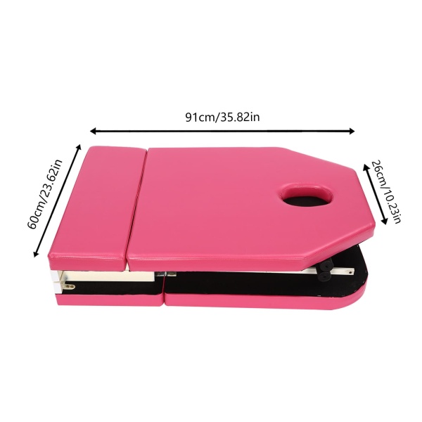Table de massage pliable - 3 zones - Couleur au choix - Rose