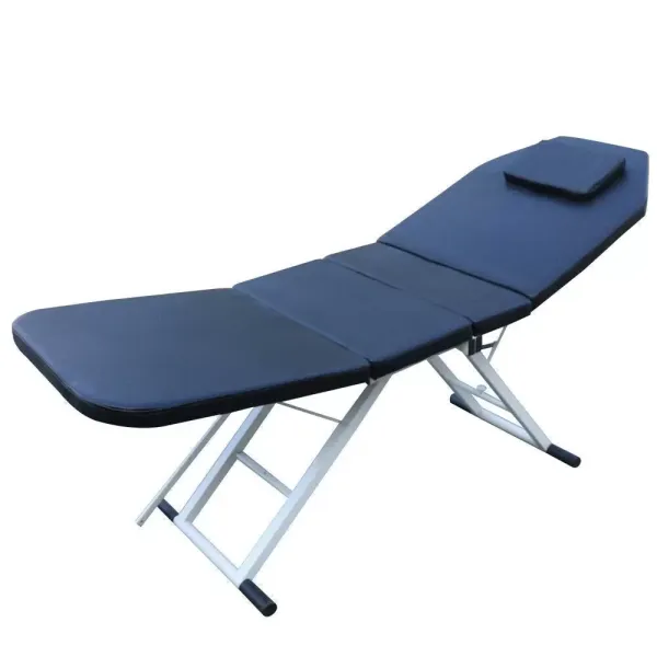 Table de massage Spa Bed - Pliable - Avec trou pour le visage - Réglable en hauteur - 3 sections - 182 x 60 x 60 cm - Lit de beauté en PVC