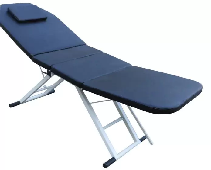 Spabed Massagetafel - Opvouwbaar - Met gezichtsgat - In hoogte verstelbaar - 3 secties - 182 x 60 x 60 cm - PVC schoonheidsbed