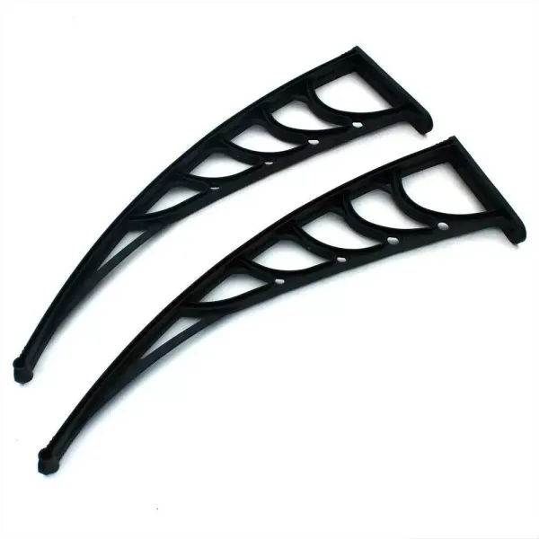 Auvent translucide 115 cm - En polycarbonate - Avec matériel de montage - Résistant aux intempéries - Montage facile (largeur : 120 cm)
