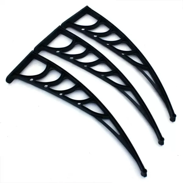 Auvent pour porte d'entrée 120/150/200 x 90 cm en polycarbonate et polypropylène transparent Canopy (150)