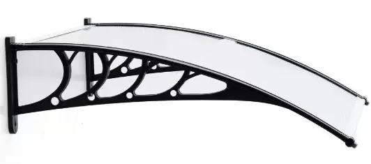Voordeurluifel 120/150/200 x 90 cm polycarbonaat en transparant polypropyleen Luifel (150)