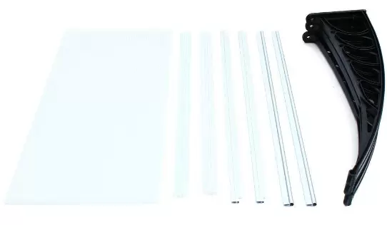 Voordeurluifel 120/150/200 x 90 cm polycarbonaat en transparant polypropyleen Luifel (150)