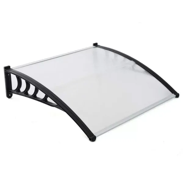 Auvent pour porte d'entrée 120/150/200 x 90 cm en polycarbonate et polypropylène transparent Canopy (150)