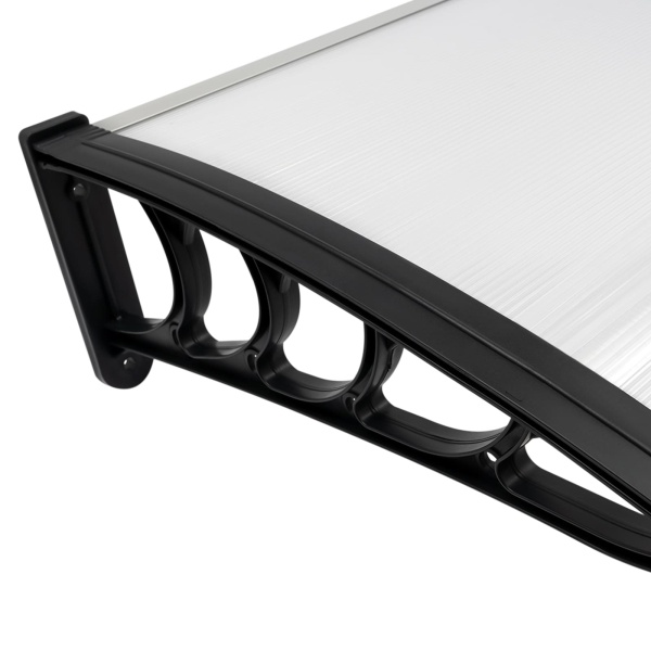 Toit de porte en polycarbonate - Protection contre les intempéries - Transparent - 200 cm Toit de porte en polycarbonate - Protection contre les intempéries - Transparent - 200 cm