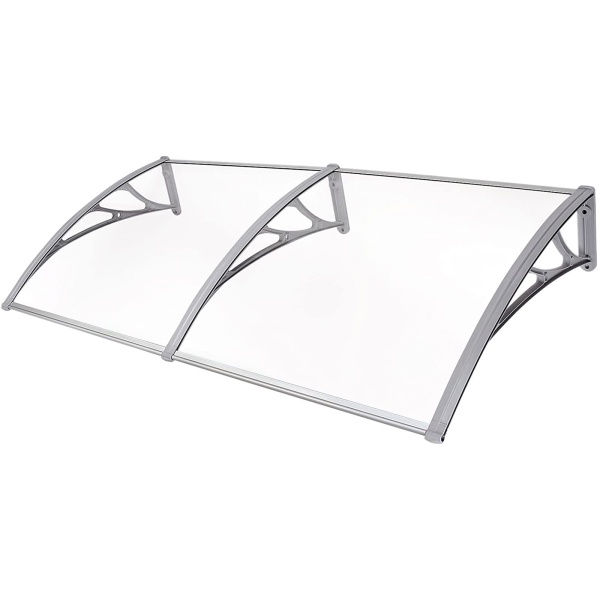 Auvent de porte extérieur transparent contre la pluie, Auvent de porche Porte, Fenêtre Auvent de jardin (240 * 80cm)