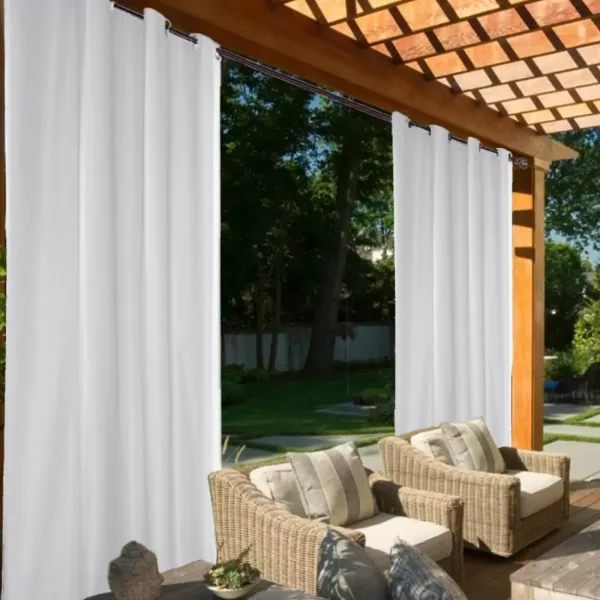 Lot de 6 rideaux imperméables pour extérieur - Avec œillets en métal - Bloque 70-90 % de la lumière du soleil et des rayons UV - Coupe-vent Lot de 6 rideaux imperméables pour extérieur - Avec œillets en métal - Bloque 70-90 % de la lumière du soleil et des rayons UV - Coupe-vent