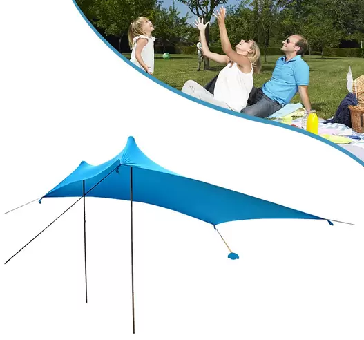 Tente de plage - Protection solaire UPF50+ - Protection UV - Imperméable - Pour le camping, la pêche, le jardin ou les pique-niques