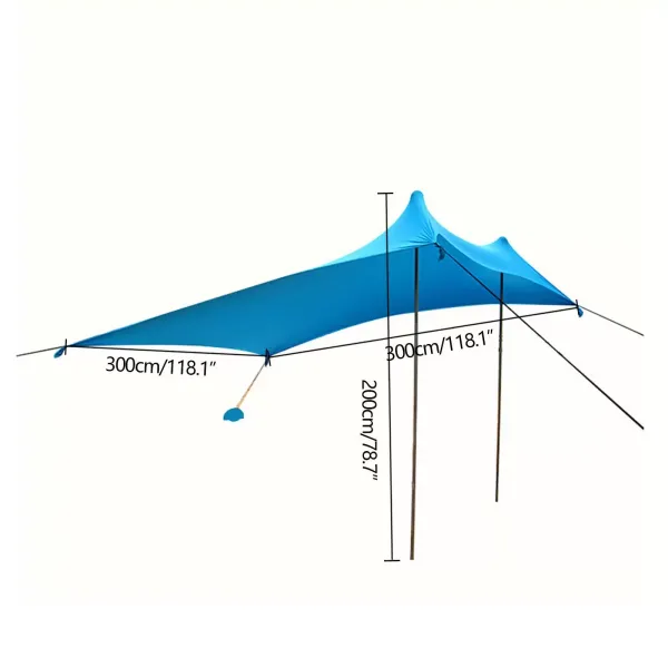 Tente de plage - Protection solaire UPF50+ - Protection UV - Imperméable - Pour le camping, la pêche, le jardin ou les pique-niques