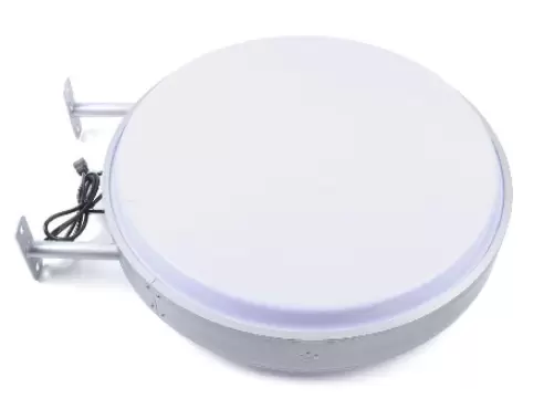 24 inch LED-lichtbak - dubbelzijdig - rond - 60 cm - heldere reclameprojectie voor restaurants, eetkamers, winkels